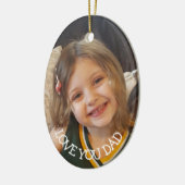 Vader, kerstcadeautje voor pap kerstmis keramisch ornament (Links)