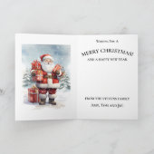 Vader Kerstman Sinterklaas met Cadeaus Winter Kaart (Binnen)