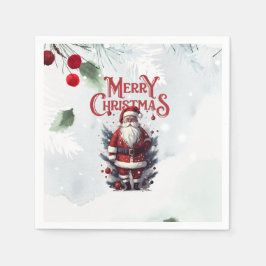  vader Kerstman Vakantie Servet