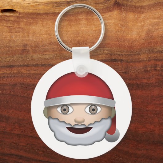 Vader Kerstmis Emoji Sleutelhanger (Voorkant)