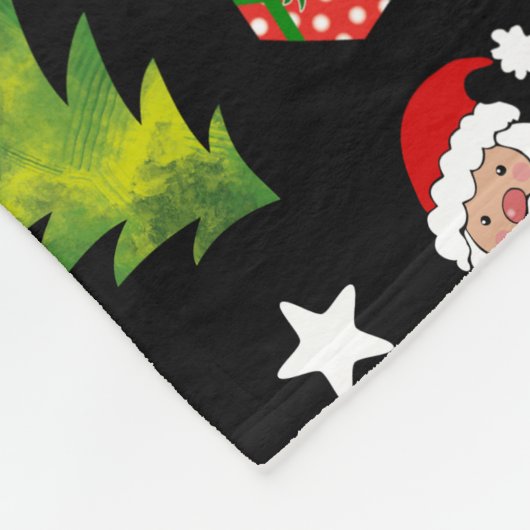 Vader Kerstmis en rendieren Patterned Fleece Deken (Hoek)