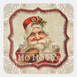 Vader Kerstmis Ho Ho Ho Jolly Kerstmis Vierkante Sticker