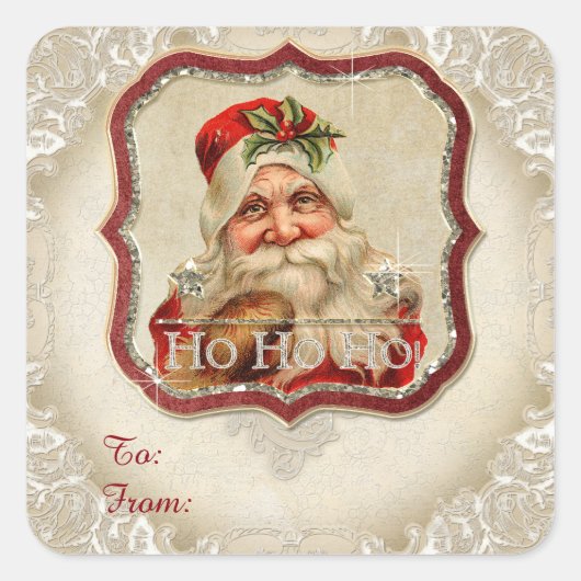 Vader Kerstmis Ho Ho Ho Kerstmis Labels (Voorkant)