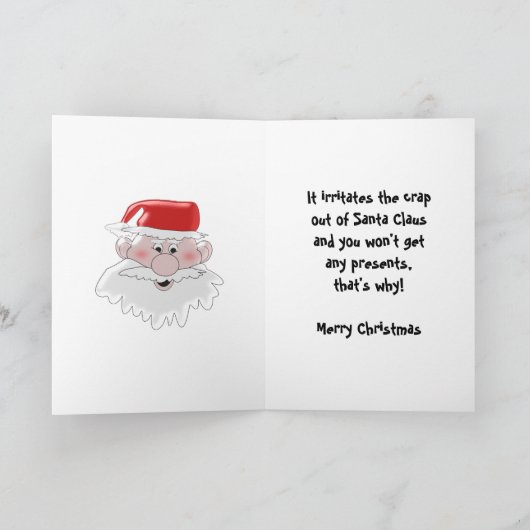 Vader Kerstmis Humoristische Kerstmis Feestdagen Kaart (Binnen)