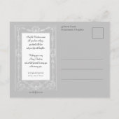 Vader Kerstmis in Winterbos met Engel Briefkaart (Achterkant)