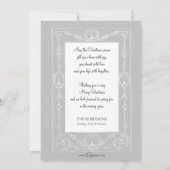 Vader Kerstmis in Winterbos met Engel Feestdagenkaart (Achterkant)