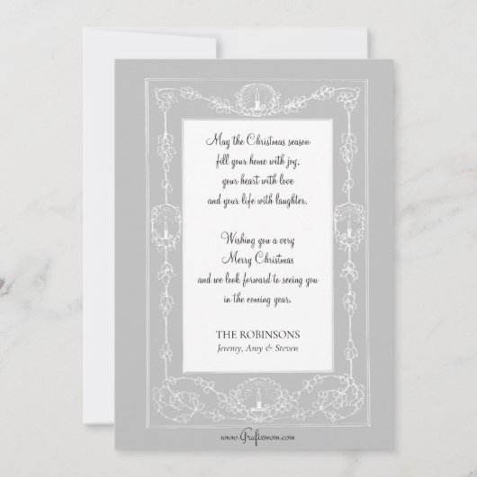 Vader Kerstmis in Winterbos met Engel Feestdagenkaart (Achterkant)