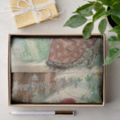 Vader Kerstmis in Winterbos met Engel Tissuepapier (Geschenk)