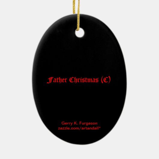 "VADER KERSTMIS KERAMISCH ORNAMENT" KERAMISCH ORNAMENT (Achterkant)