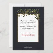 Vader Kerstmis met Dansende Kinderen & Mistletoe Feestdagenkaart (Achterkant)