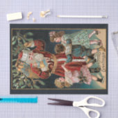 Vader Kerstmis met Dansende Kinderen & Mistletoe Tissuepapier (Craft)