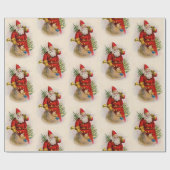 Vader Kerstmis MET SPEELGOED CADEAU Wrapping Papie Cadeaupapier (Vlak)