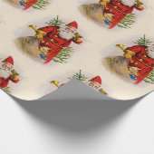 Vader Kerstmis MET SPEELGOED CADEAU Wrapping Papie Cadeaupapier (Hoek)