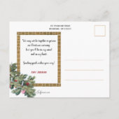 Vader Kerstmis met Versierde Boom & Ster Briefkaart (Achterkant)