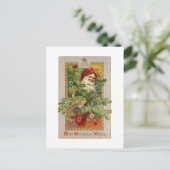 Vader Kerstmis met Versierde Boom & Ster Briefkaart (Staand voorkant)