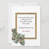 Vader Kerstmis met Versierde Boom & Ster Feestdagenkaart (Achterkant)