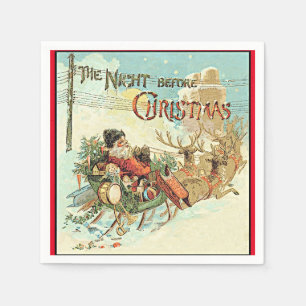 Vader Kerstmis Vintage Sinterklaas Servet