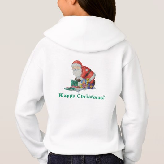 Vader Kerstzak met speelgoed kous en geschenken (Achterkant)