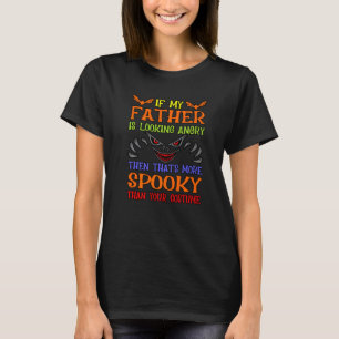 Vader kijkt boos Griezelige Halloween-spookgrafiek T-shirt