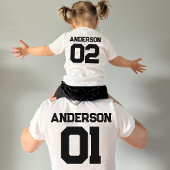 Vader Kinderzoon Dochter Sportteam Naam Aanpassing T-shirt