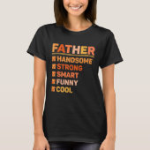 Vader Knappe String Slimme Koele Vaderdag T-shirt (Voorkant)