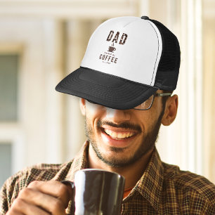 Vader Koffie Humor Vaderdag Oprichtingsjaar Trucker Pet