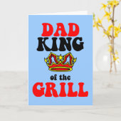 Vader Koning van de Grill Vaderdag Kaart (Gele Bloem)