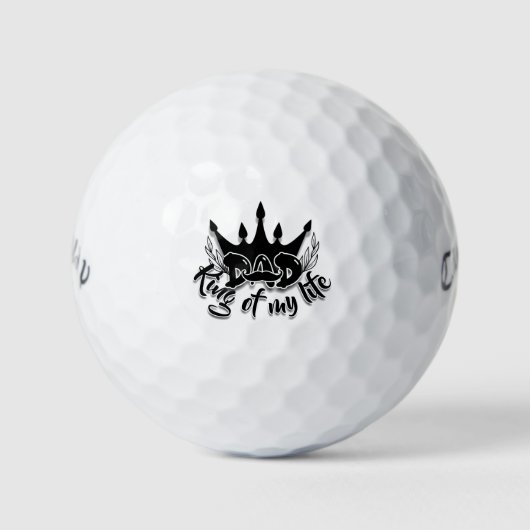 Vader Koning van mijn leven Vaderdag Golfballen (Voorkant)