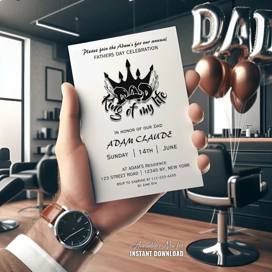 Vader Koning van mijn leven Vaderdag Kaart