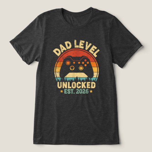 Vader Level Ontgrendeld 2026 Voor Vader Video Game Tri-Blend Shirt (Design voorkant)