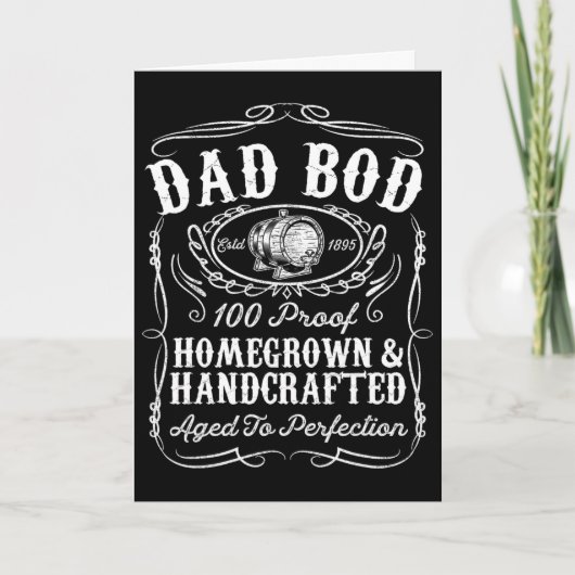 Vader Lichaam Funny Whiskey Bourbon Liefhebber Vad Kaart (Voorkant)