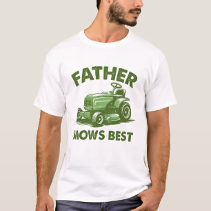 Vader maait beste gazon zorg vader maaien tuinman t-shirt