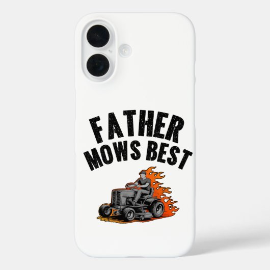 Vader maait beste grappige vader vuur vlam grasmaa Case-Mate iPhone case (Achterkant)