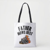 Vader maait beste grappige vader vuur vlam grasmaa tote bag (Voorkant)