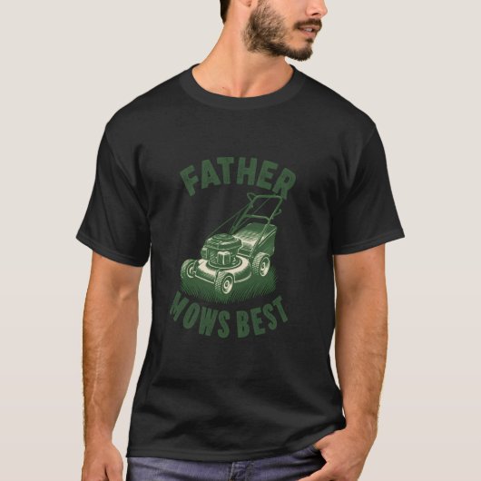 Vader Maait Beste Vaders Gazonmaaier Tuinman Gras T-shirt (Voorkant)