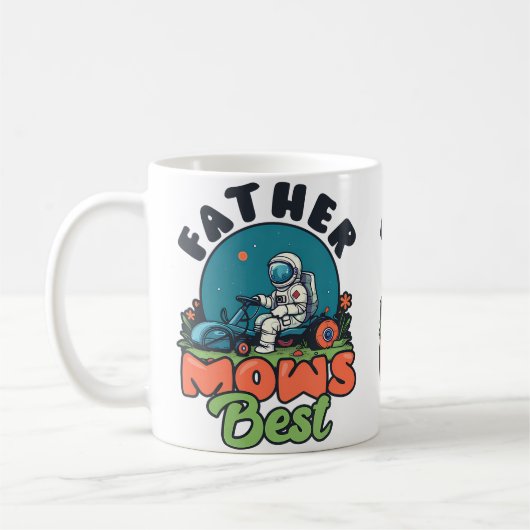 Vader Maait Het Best Atronaut Ontwerp Tuinarchitec Koffiemok (Links)