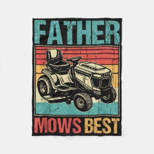 Vader maait het beste, gazon maaien papa, grappig  fleece deken