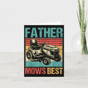 Vader maait het beste, gazon maaien papa, grappig kaart