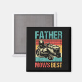 Vader maait het beste, gazon maaien papa, grappig magneet (Voorkant / Achterkant)