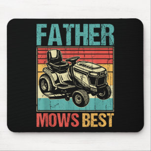 Vader maait het beste, gazon maaien papa, grappig muismat