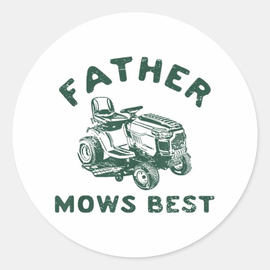 Vader maait het beste ronde sticker (Voorkant)