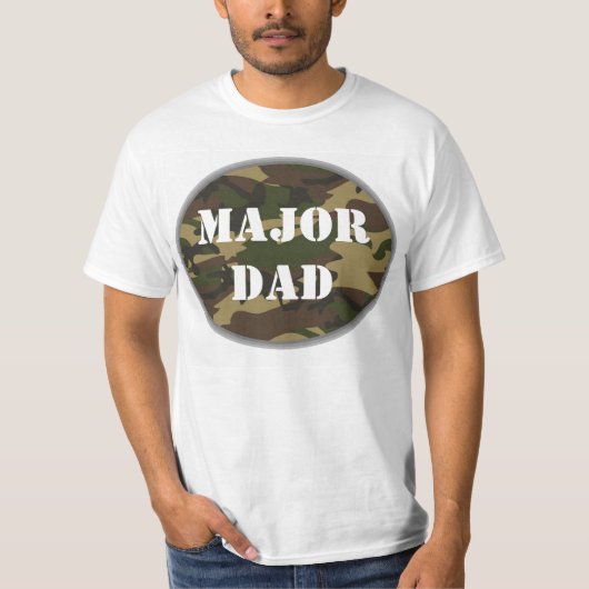 Vader-majoor, dag van de militaire vaders van Camo T-shirt (Voorkant)