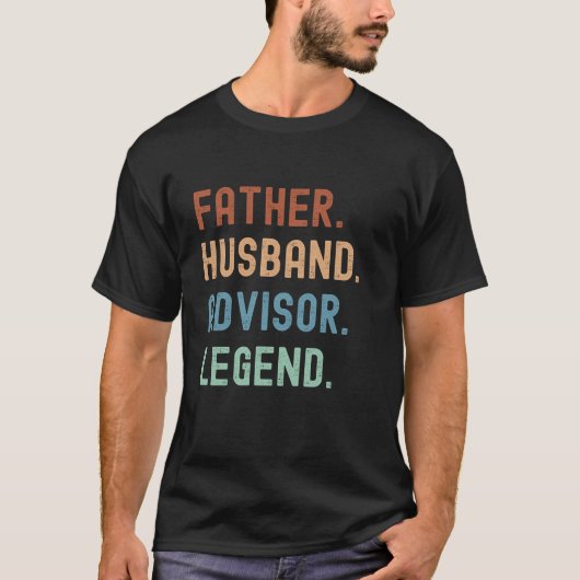 Vader man adviseur legende vaders dag t-shirt (Voorkant)