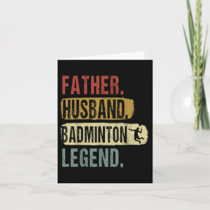 Vader Man Badminton Legend Badminton Dad Fath Kaart