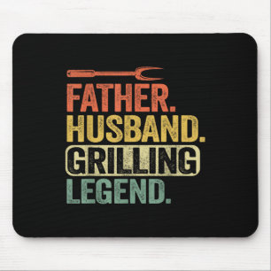 Vader Man Grillen Legende Barbecue Grappig Varken Muismat