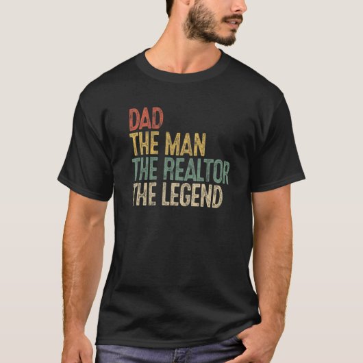  vader Man Realtor Legend Gift Father Real Es T-shirt (Voorkant)