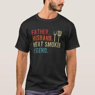 Vader man vlees roker legende grillen vader t-shirt