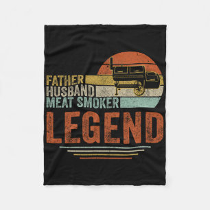 Vader man vlees roker legende grillen vader vlees fleece deken