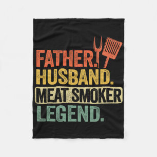 Vader man vlees roker legende grillen vader vlees fleece deken