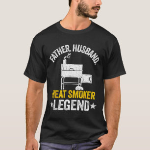 Vader man vlees roker legende grillen vader vlees t-shirt